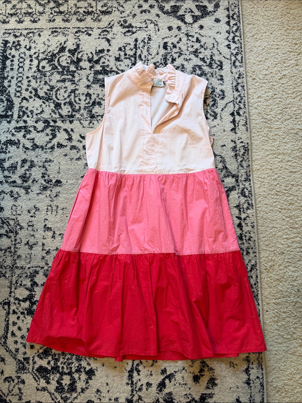 Vineyard Vines Sleeveless Colorblock Tiered Sundress